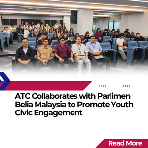 ATC students and guests attending a Parlimen Belia Malaysia awareness session on youth civic engagement and the parliamentary process.